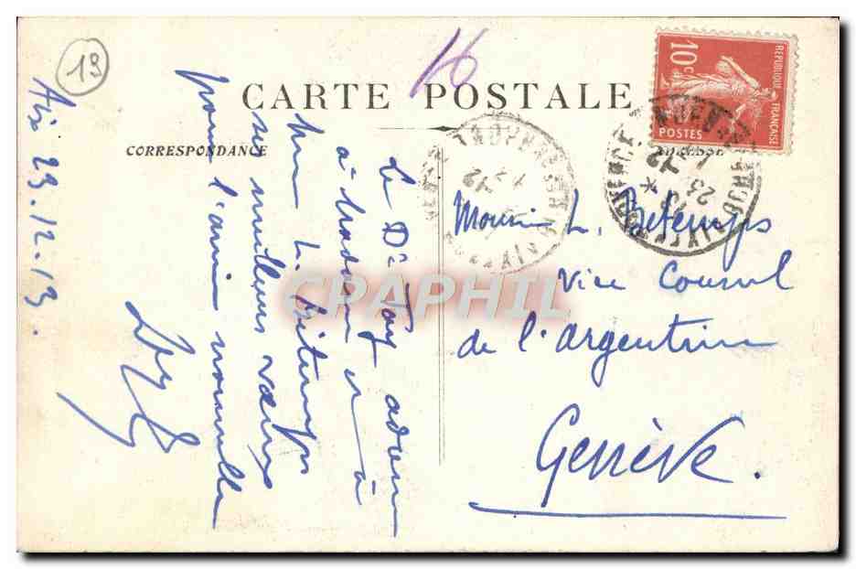 CPA Marseille Puits et Cour Interieure du Chateau d'If — Verso