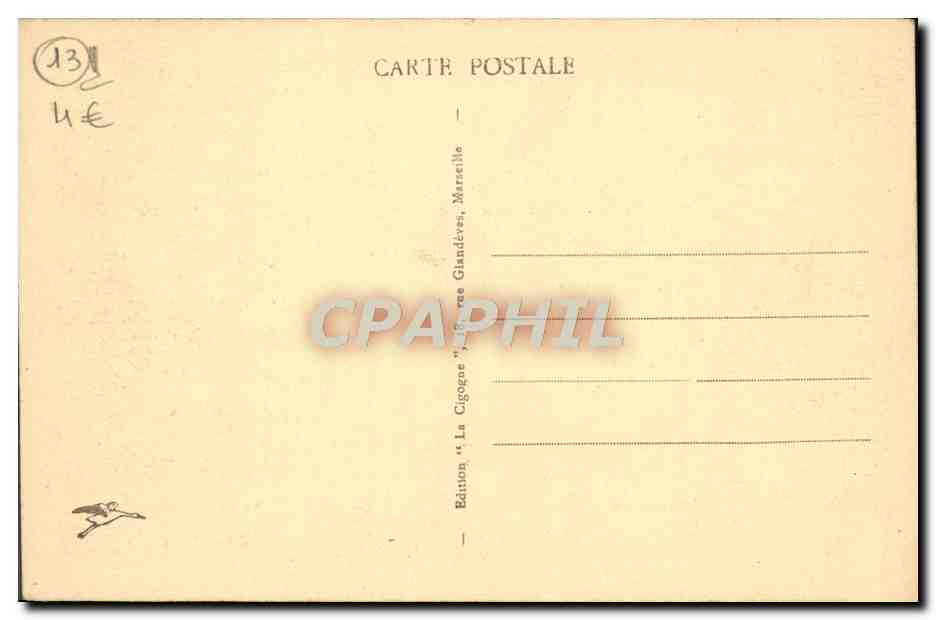 CPA Marseille La Canebiere  — Verso
