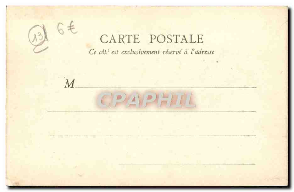 CPA Marseille Ecole des Beaux Arts et bibliotheque — Verso