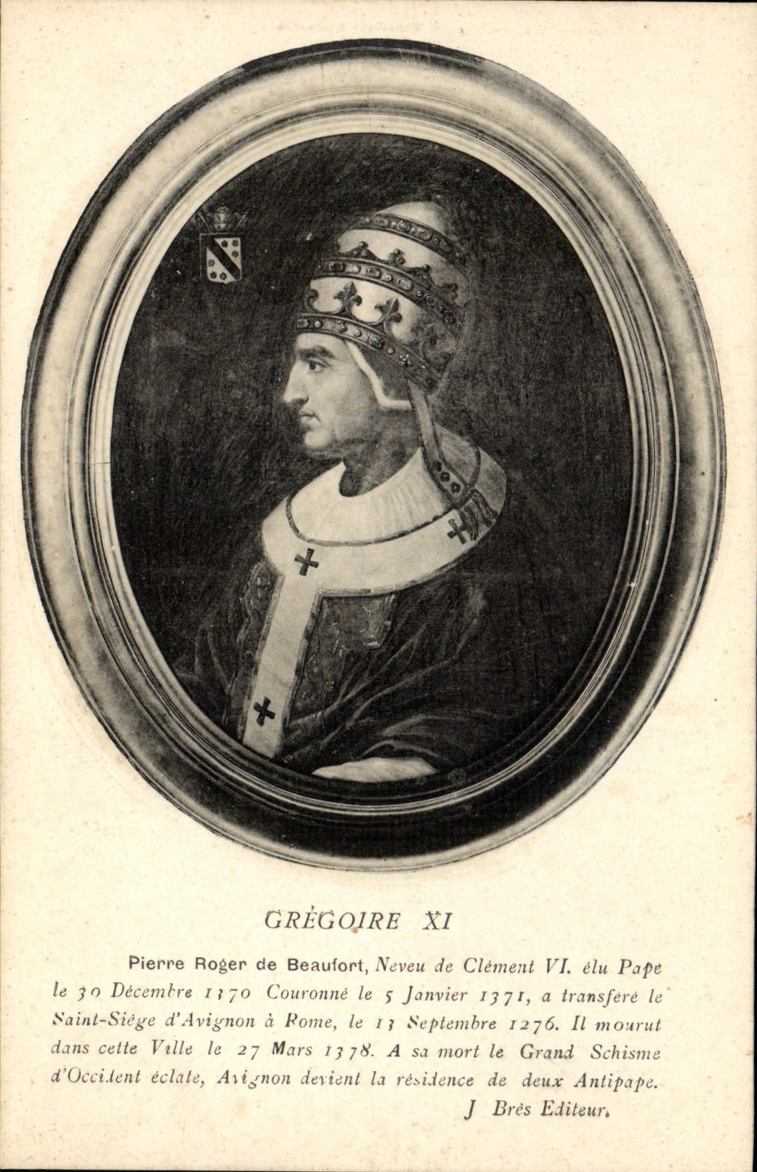CPA Pape Gregoire XI Pierre Roger de Beaufort Neveu de Clement VI 