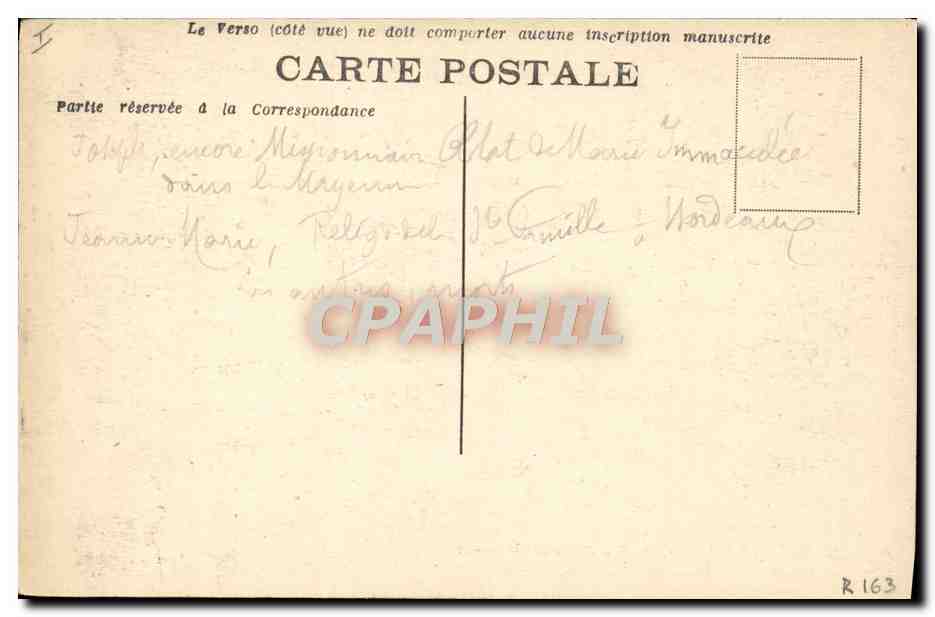 Six enfants — portraits avec âges — éditeur anonyme, n° de série R 163 — Reverso