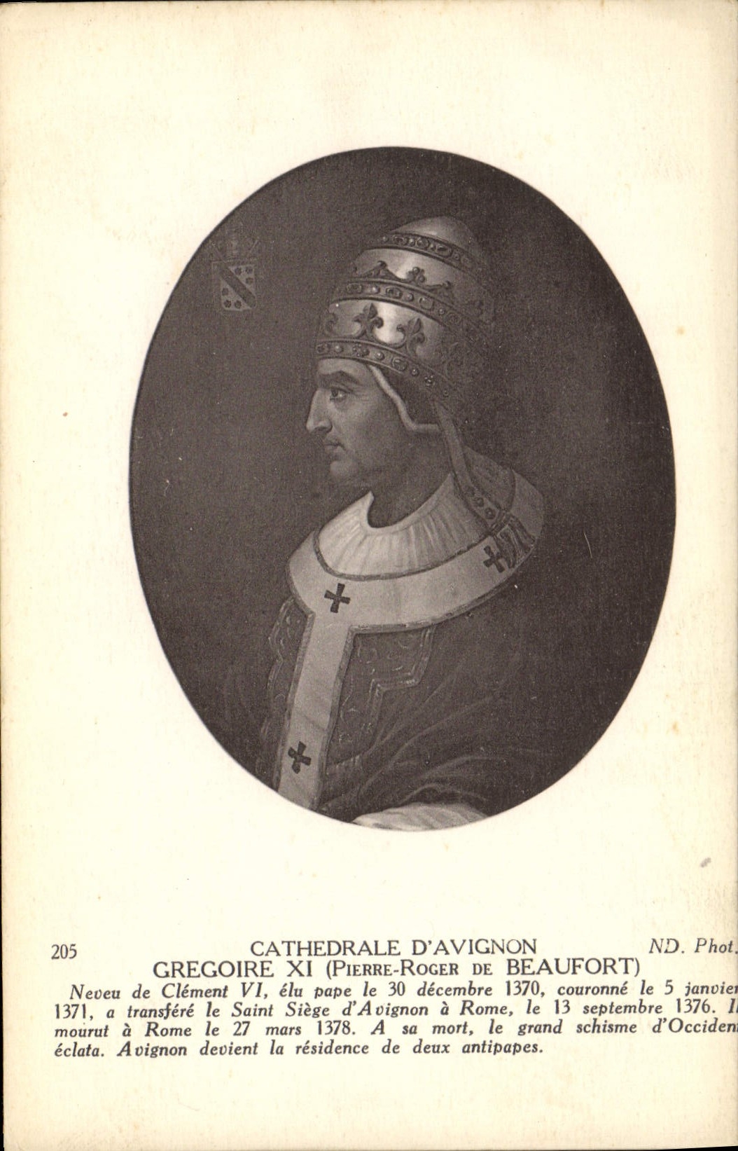 CPA Cathedrale d'Avignon Gregoire XI Pierre Roger de Beaufort 