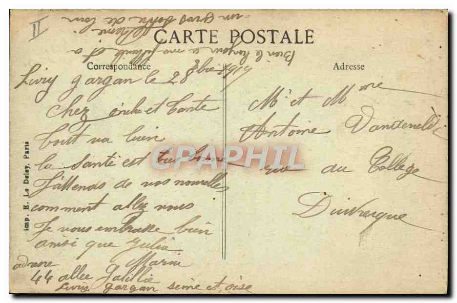 CPA Pavillons sous Bois Le dispensaire  — Rückseite