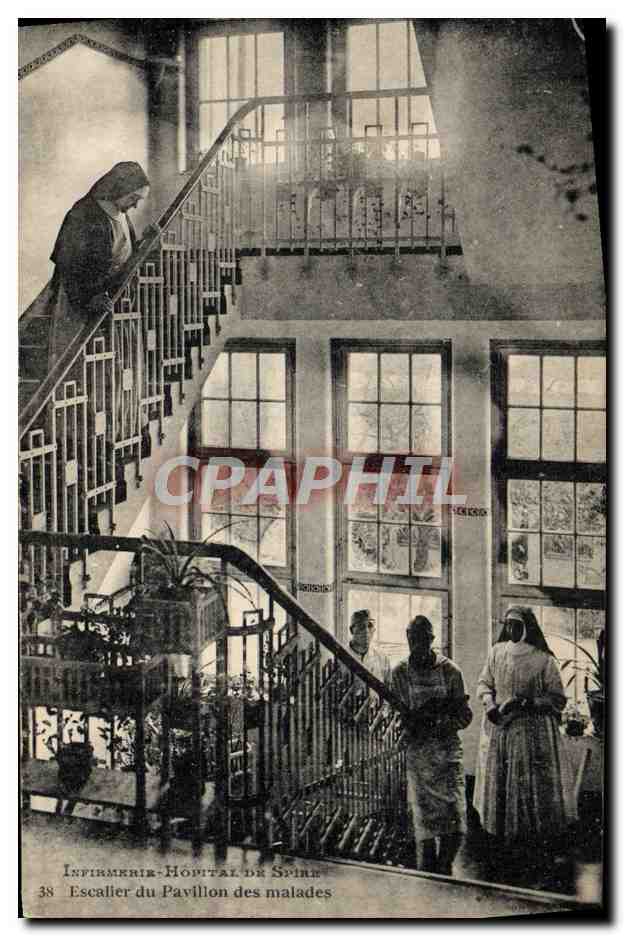 Infirmerie - Hôpital de Spir - Escalier du Pavillon des malades — J. Cormault, imp. 3, Château-Paris