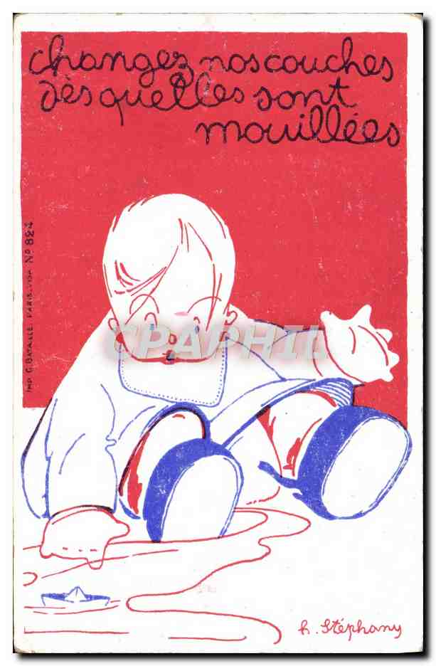 Bébé mouillé — Changement de couches — H. Stéphany