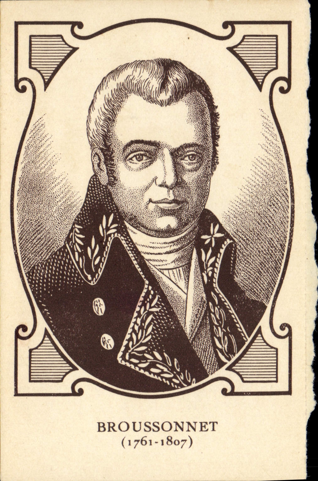 Broussonnet (1761-1807) — portrait gravé — éditeur non identifié
