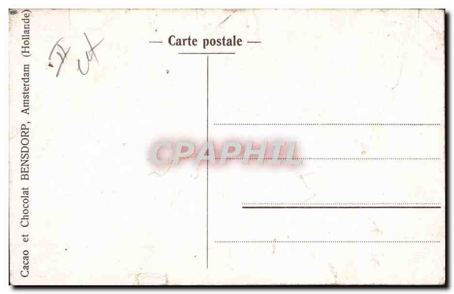 CPA Enfants Pays-Bas Folklore Tabac Pipe Vignette Tuberculose  — Rückseite