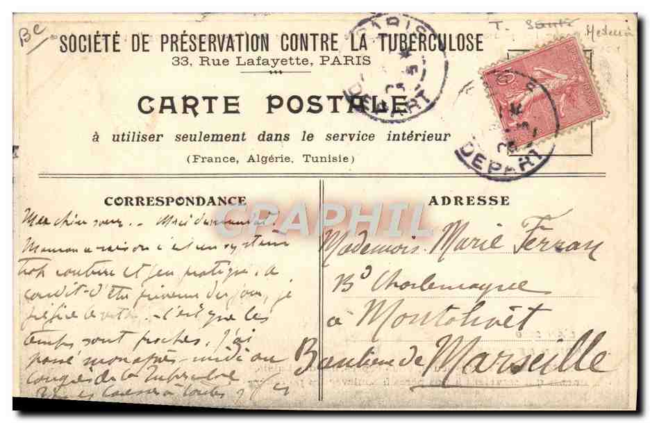 Santé publique — Tuberculose — Gerschiel, Paris — Back