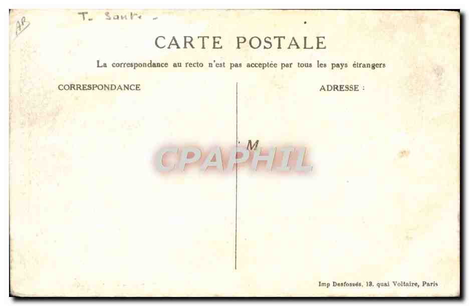 Femme dormant — La santé comme la fortune — Commission Américaine de Préservation contre la Tuberculose en France, 3, Rue de Berri, PARIS — Verso