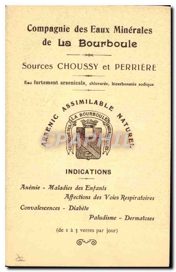 Pouchet (O.) — Professeur à la Faculté de Médecine de Paris — Compagnie des Eaux Minérales de La Bourboule — Reverso