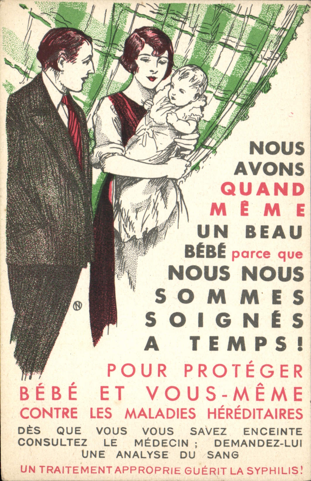 Santé maternelle et infantile — Publicité contre la syphilis — S.G.I.C. Anci. Leopolda Verger, Saint-Denis