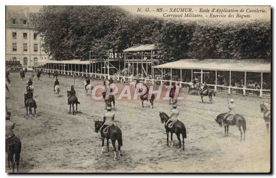 Saumur - École d'Application de Cavalerie - Carrousel Militaire - Exercice des Bagues