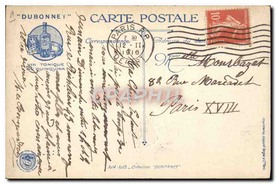 Les Convalescents — Éditeur Dubonnet, n° 1015 — Reverso