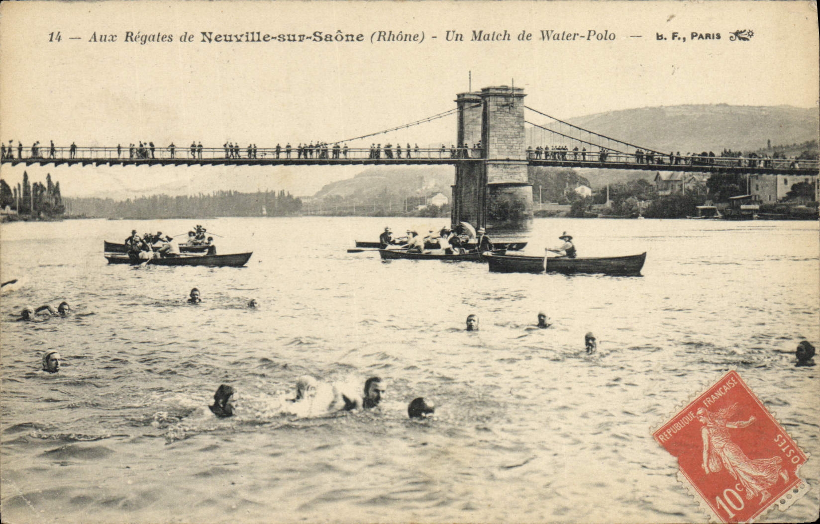 Neuville-sur-Saône (Rhône) — Match de Water-Polo — b. F., Paris