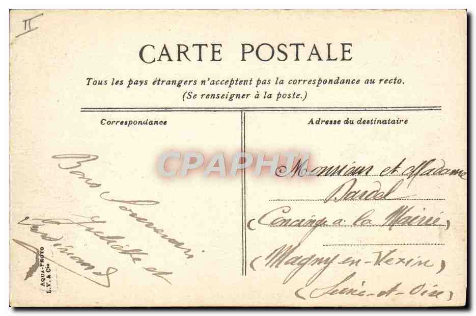 La Touraine — vapeur de la Compagnie Générale Transatlantique — éditée par L.X. & Cie — Verso