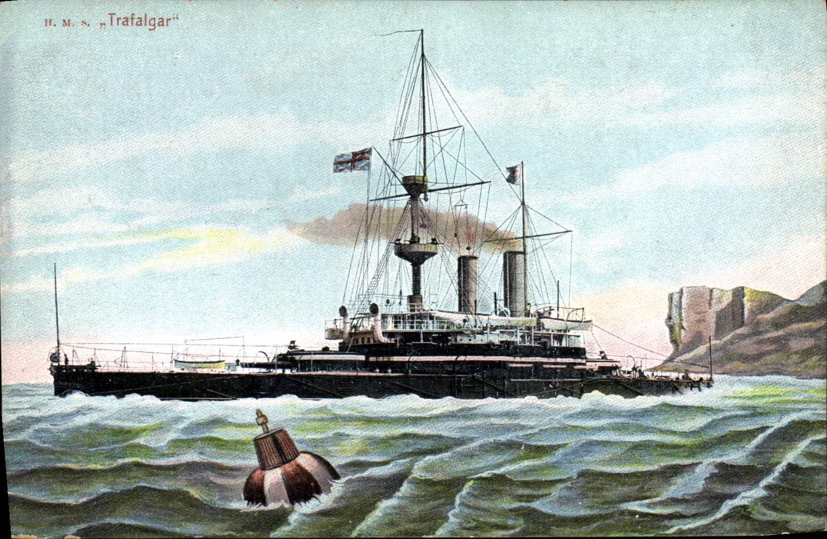 H.M.S. "Trafalgar" — croquis naval — CPAPHIL No. 1