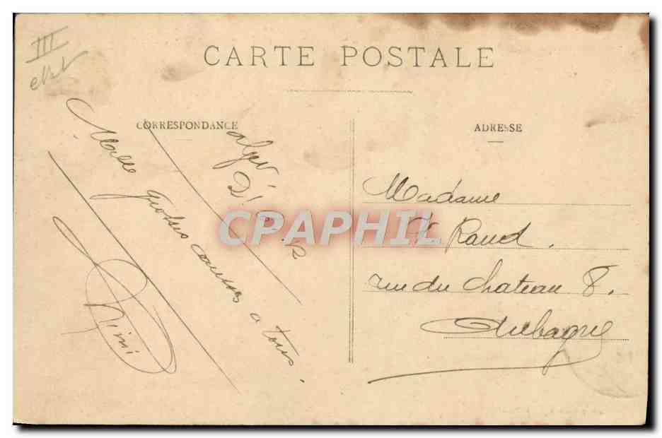 Le Paquebot "Timbad" de la Cie Transatlantique — AI GER — n° 319 — Verso