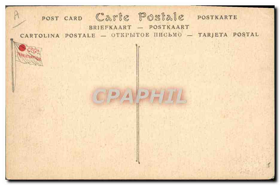 Navio della Compagnia Generale Transatlantique — TimGad — editore Paguizbot-Poste — Verso