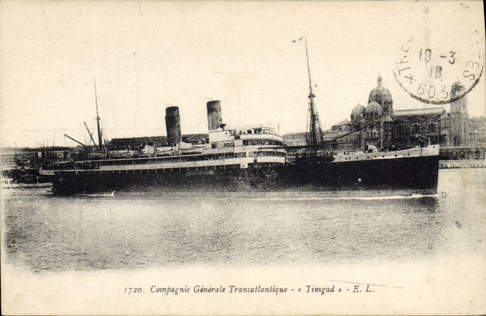 Timbad — Compagnie Générale Transatlantique — E.L. n°1720