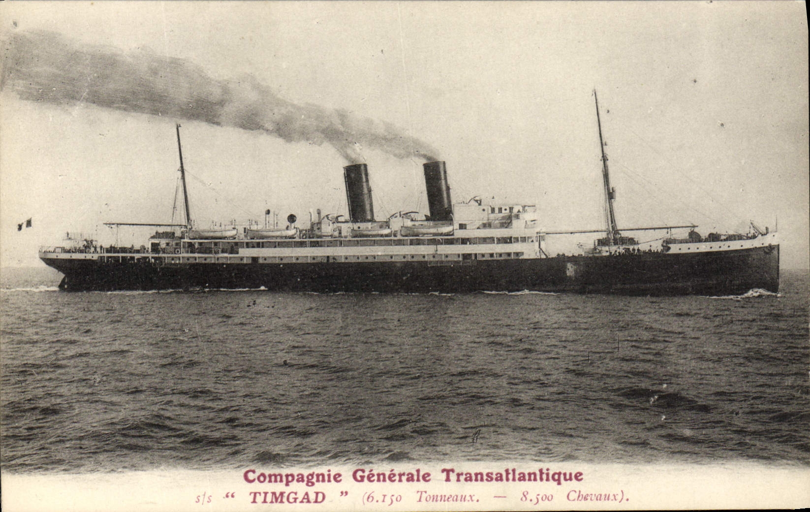 Le paquebot "Timgad" — Compagnie Générale Transatlantique — P. Baudouin, Marseille