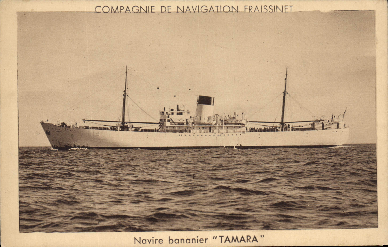 CPA Bateau Compagnie Fraissinet Navire bananier Tamara Banana