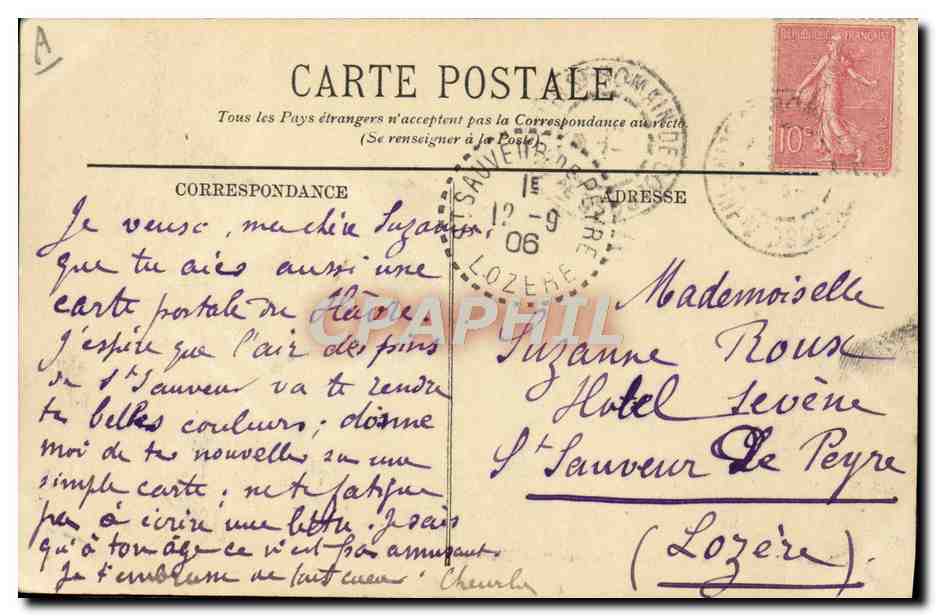 Le Havre — Le Transatlantique "La Tourraine" — LL. — Verso