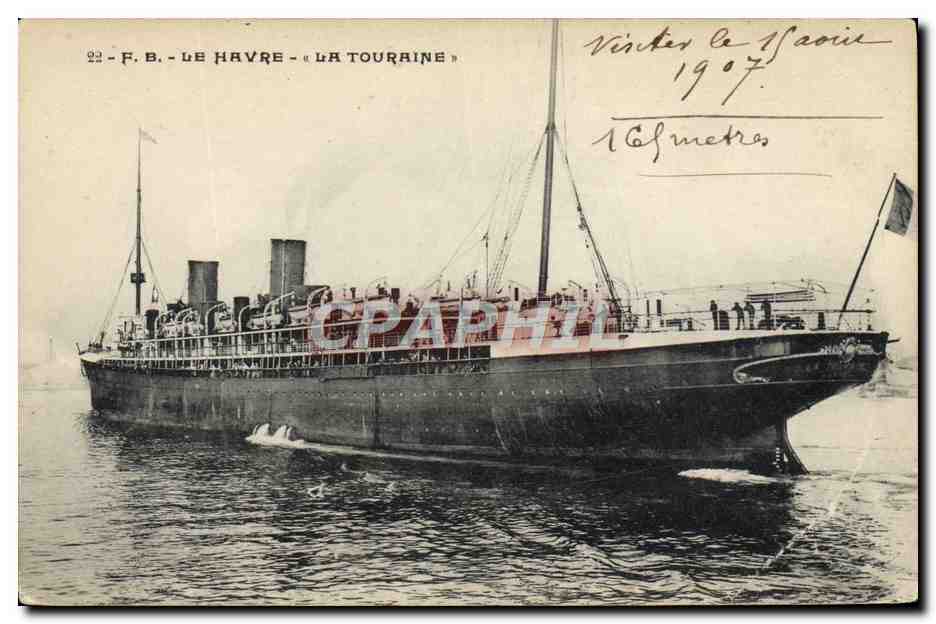 Le Havre — Le paquebot « La Touraine » — F.B. (Fonds Béatrice)