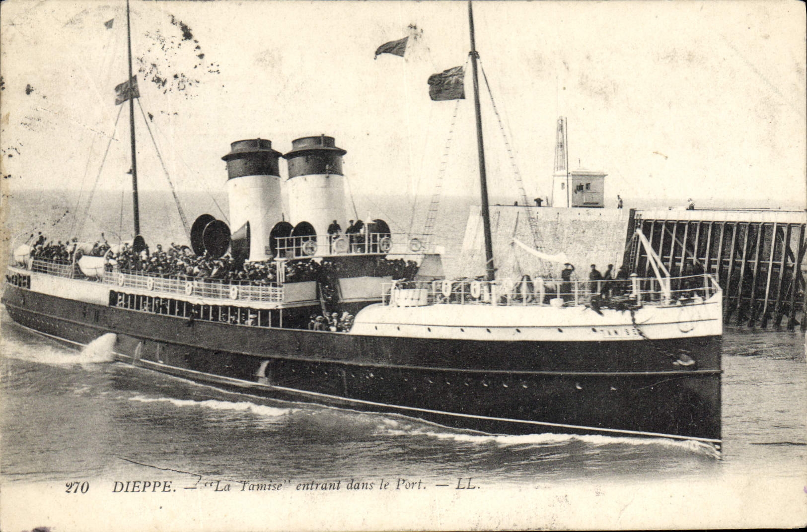 Dieppe — La Tamise entrant dans le Port — LL, n° 270