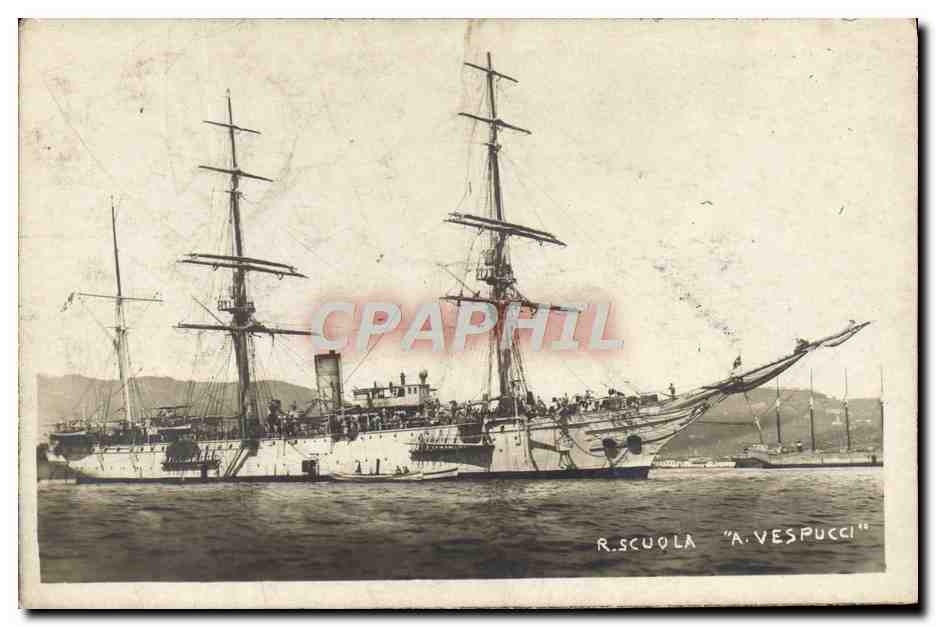 R.SCUOLA "A. VESPUCCI" — nave militar italiana — Cartolineria Navale Ugo Pucci, Spezia