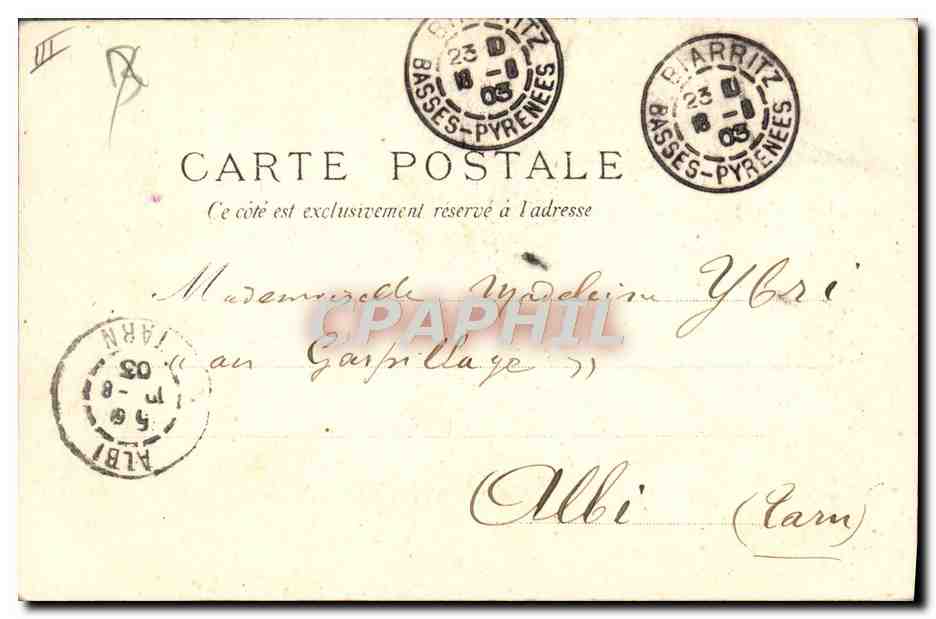 Bianitz — Baigneuses trempée — Édition du Panorama, n°28 — Verso