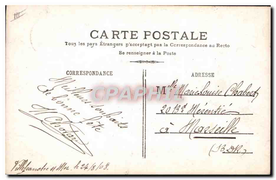CPA Femme Maillot de Bains  — Verso
