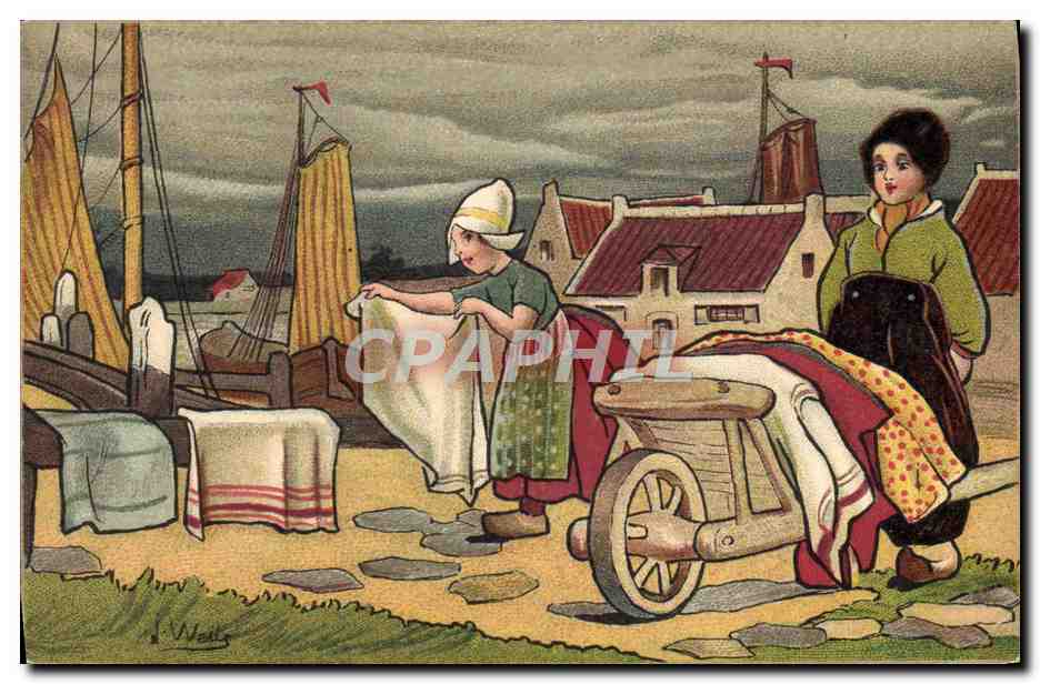 CPA Fantaisie Illustrateur Wells Enfants Pays-Bas 