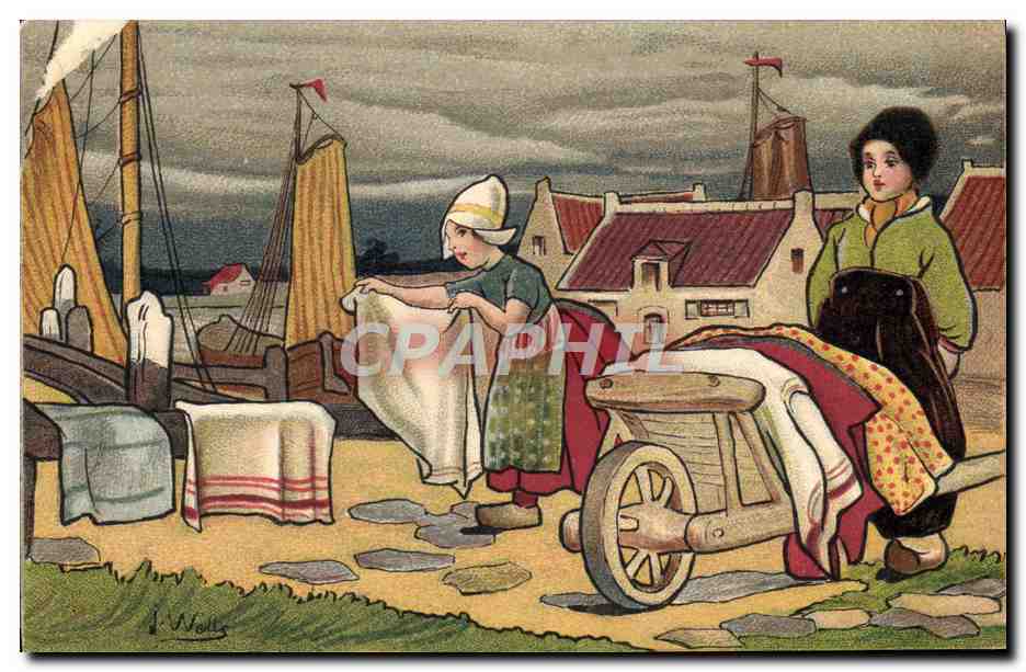 CPA Fantaisie Illustrateur Wells Enfants Pays-Bas 