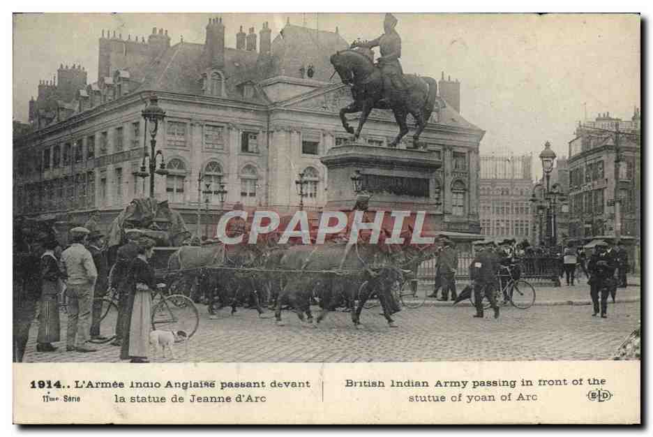 L'Armée Indoue Anglaise passant devant la statue de Jeanne d'Arc — 11ème Série — B.D.