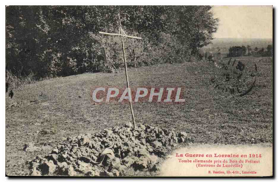 Tombe allemande près du Bois du Fréhaut — Environ de Lunéville — R. Bastien, lib.-édit., Lunéville