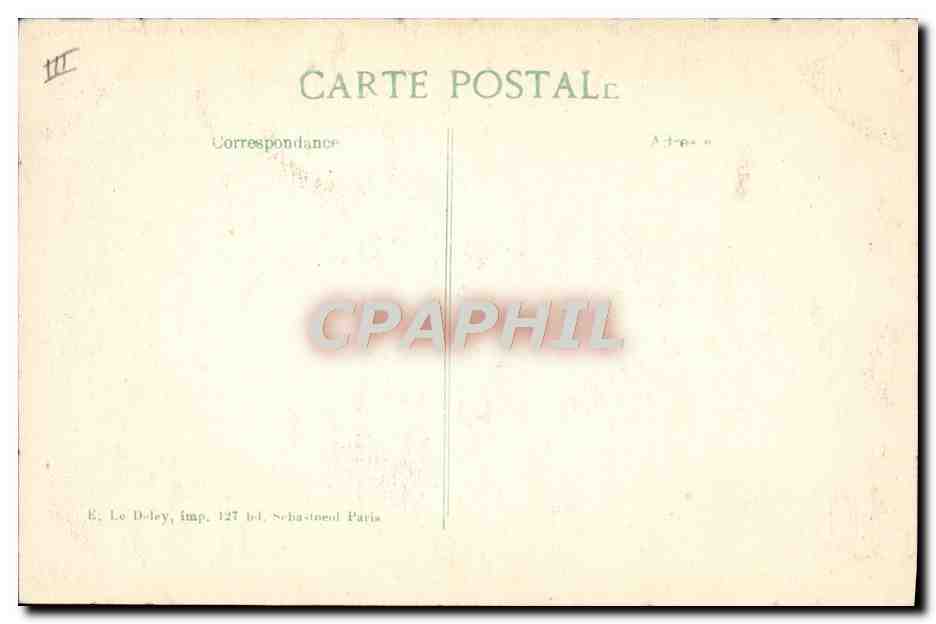 Convoi anglais traversant une rivière — 3me Série — É. Le Doleÿ, imp. 127 bd. Sebastopol, Paris — Verso