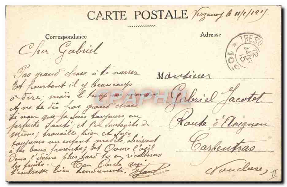 Infanterie am Front — Krieg 1914 — Unbekannte Ausgabe — Rückseite