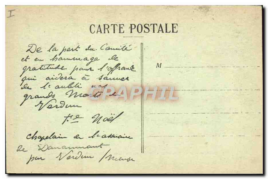 Ossuaire provisoire des champs de bataille de Verdun — Début de l'œuvre de Douaumont (Meuse) — S.L. Sétey & Cie — Verso