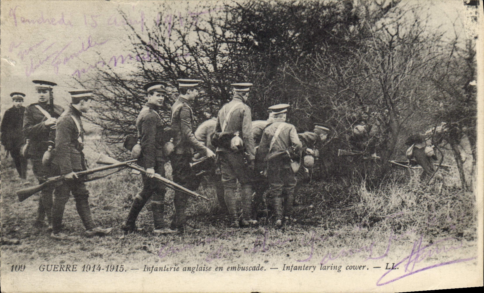 Britische Infanterie in der Schusslinie — Krieg 1914-1915 — LL. — Nr. 109