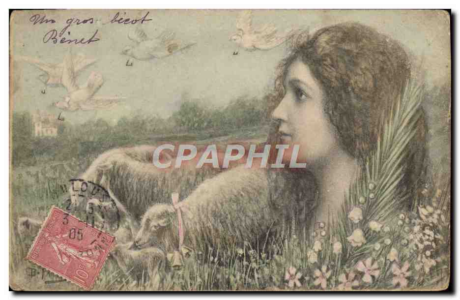 CPA Fantaisie Illustrateur Femme