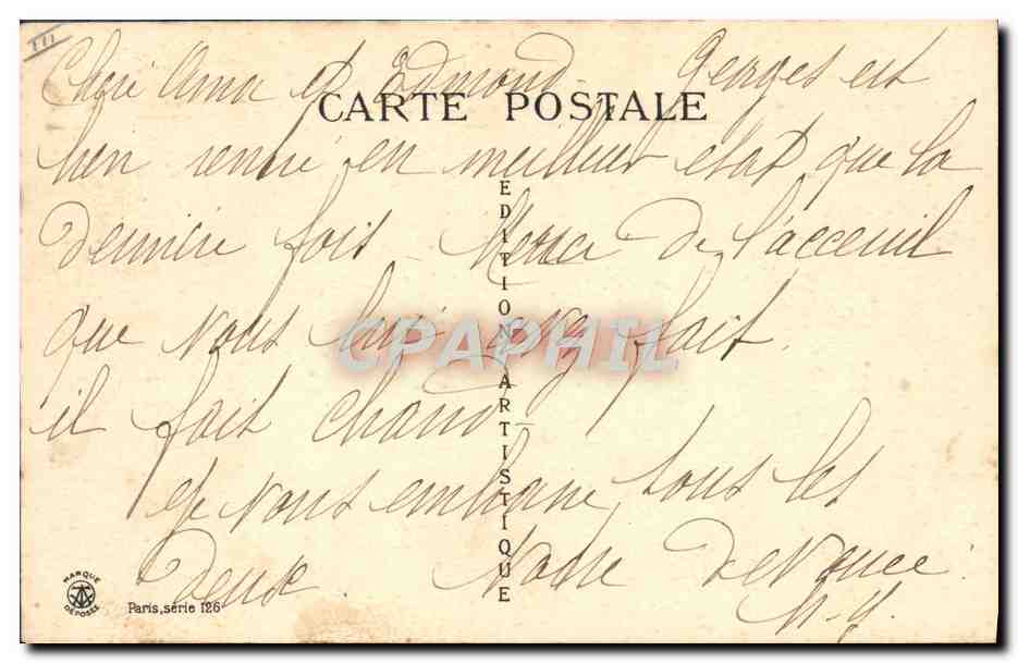 CPA Fantaisie Illustrateur Femme Chien — Rückseite