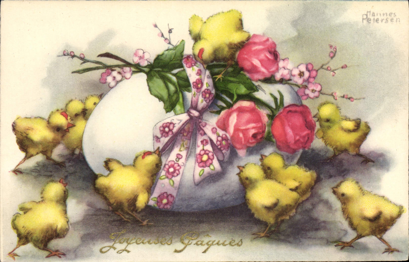 CPA Fantaisie Illustrateur Oeuf Poussins