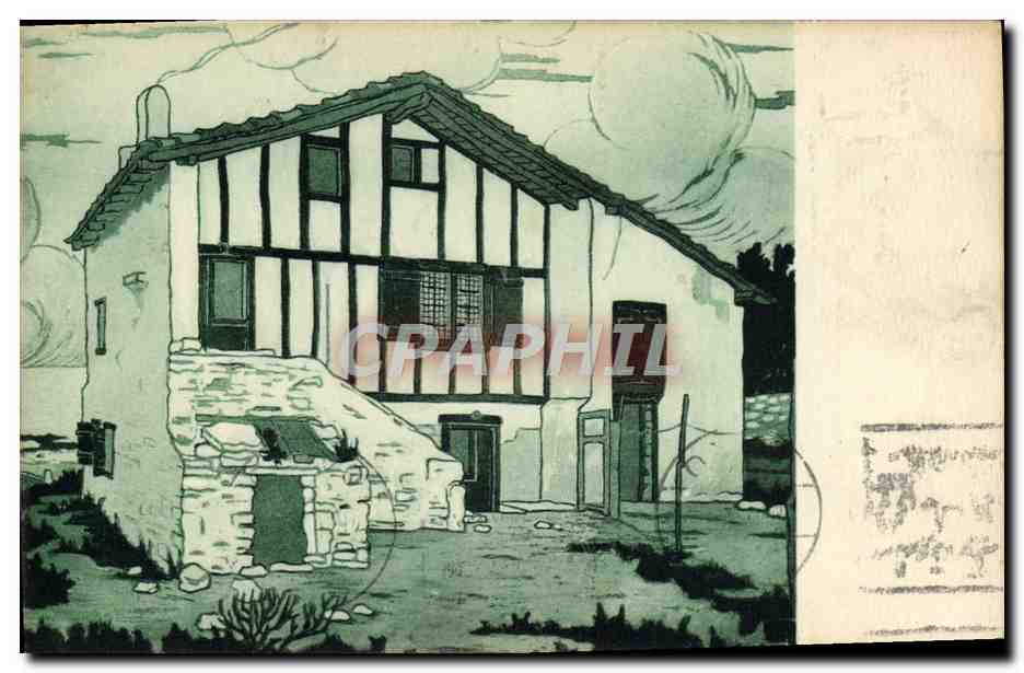 CPA Folklore Pays basque Vieille maison 
