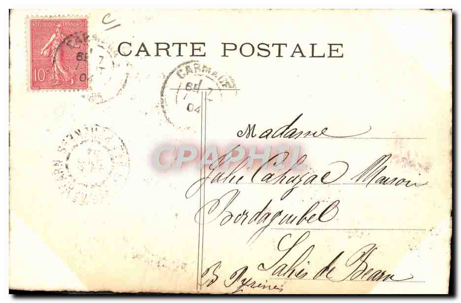 CPA Folklore Paysans Liozu  — Verso