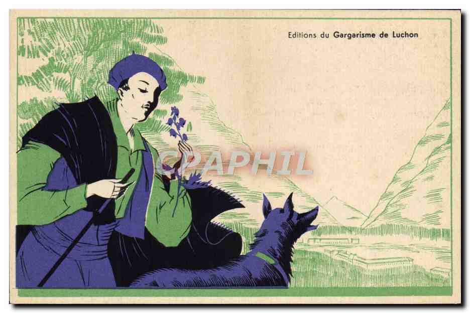 CPA Folklore Gargarismes de Luchon Loup 