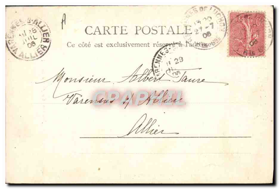 CPA Folklore Pyrenees Luchon Musiciens espagnols a Luchon  — Verso