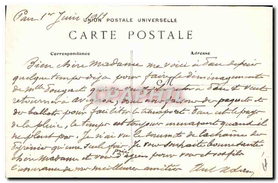 CPA Folklore Paysan bearnais  — Verso