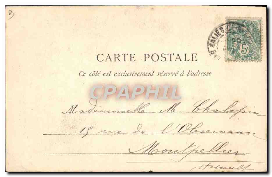 CPA Folklore Pyrenees Costumes du pays Gorse Marchande de lait  — Verso