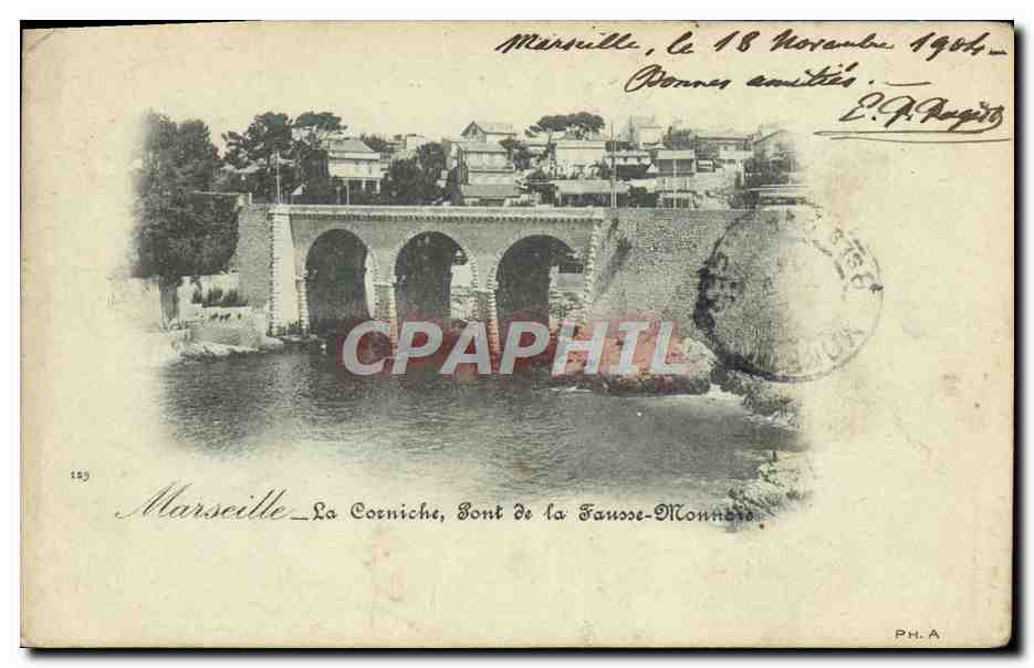 CPA Marseille La Corzniche Pont de la Fausse Monnaie 