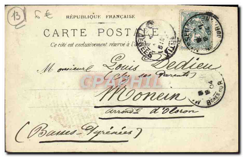 CPA Marseille La Corzniche Pont de la Fausse Monnaie  — Verso